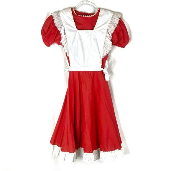 Kate Schorer Originals | Vintage Red White Square Dance Dress M - Picture 1 of 7